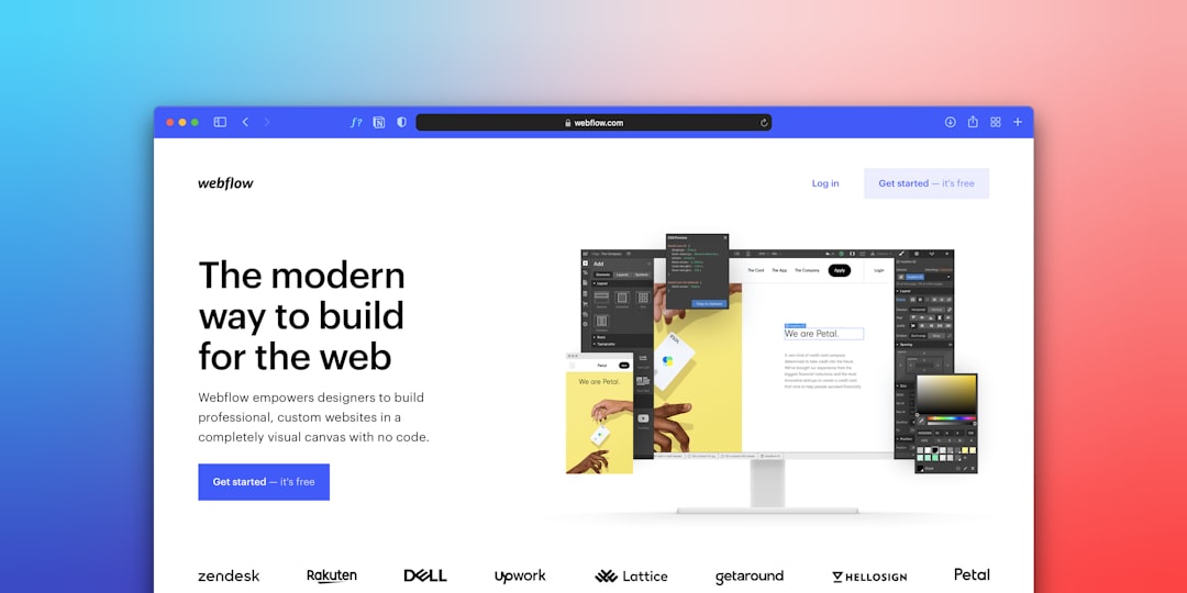 Webflow No-Code Website Builder Screenshot